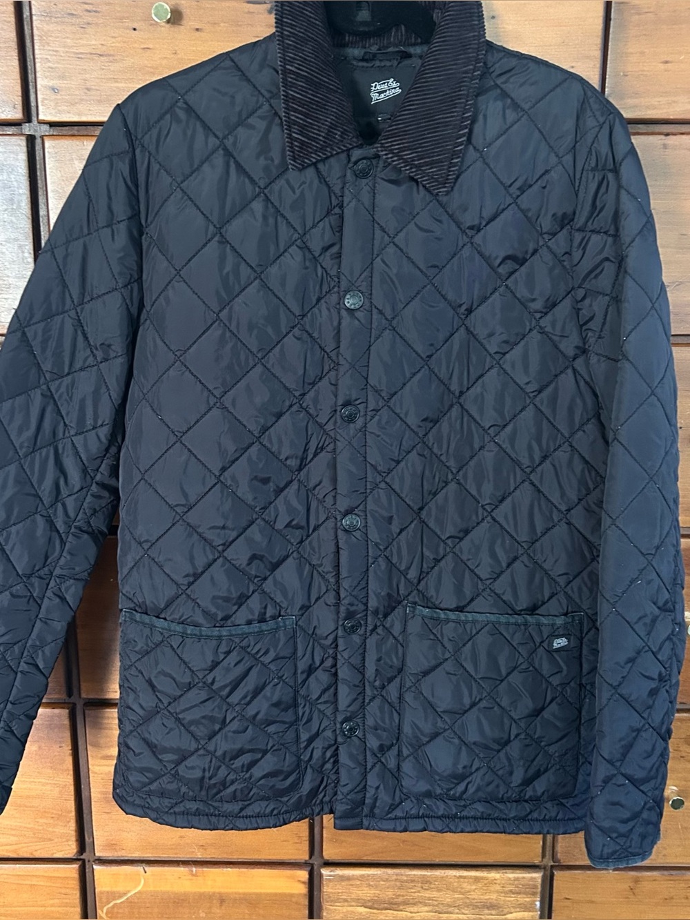 Deus Ex Machina Seville Diamond Quilted Jacket Corduroy Collar Size Men’s Med